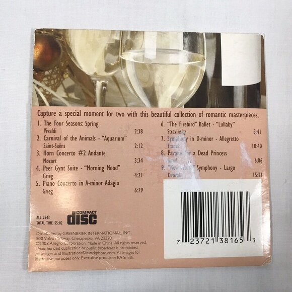 Music For A Dinner For Two Audio CD Romantic Orchestral Valentines Day Proposal - Picture 2 of 4